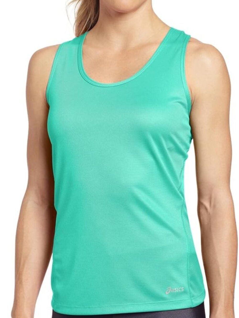 NWOT ASICS XL White Like Green Tank in Pic Core Singlet Mesh Wicking Never Worn